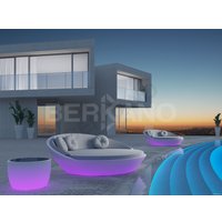 Стол Berkano Riviera с стеклом 240_020_03_101 (белый, RGB ACC подсветка от батареек)