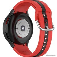 Ремешок Rumi Sport Line силиконовый для Samsung Galaxy Watch4/5/6 (20 мм, красный/черный)