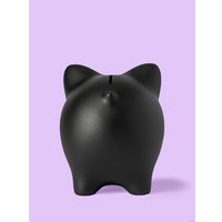 Копилка для денег PIG BANK свинка-копилка XL (черный)