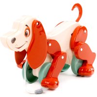 Игрушка-каталка Полесье Собака Боби 48701 (белый/коричневый)