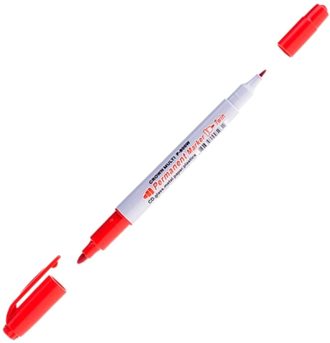 

Маркер перманентный Crown Multi Marker Twin P-800W (красный)