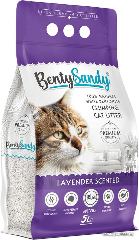 Наполнитель для туалета BentySandy Lavender Scented 5 л