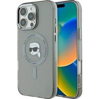 Чехол для телефона Lagerfeld PC/TPU NFT Karl Head Metal camera (MagSafe) для iPhone 16 Pro KLHMP16LHLSKIK