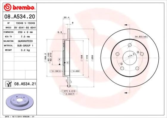 

Brembo 08A53421