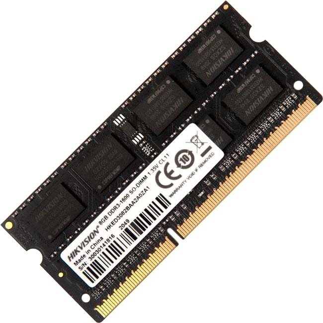 

Оперативная память Hikvision 8GB DDR3 SODIMM PC3-12800 HKED3082BAA2A0ZA1/8G