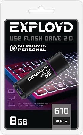 

USB Flash Exployd 670 8GB (черный)