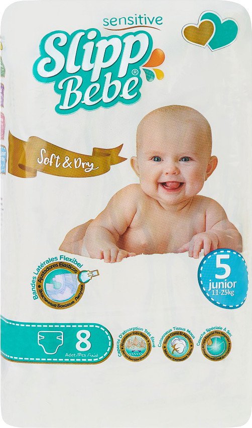 

Подгузники Slipp Bebe №5 11-25 кг (8 шт)