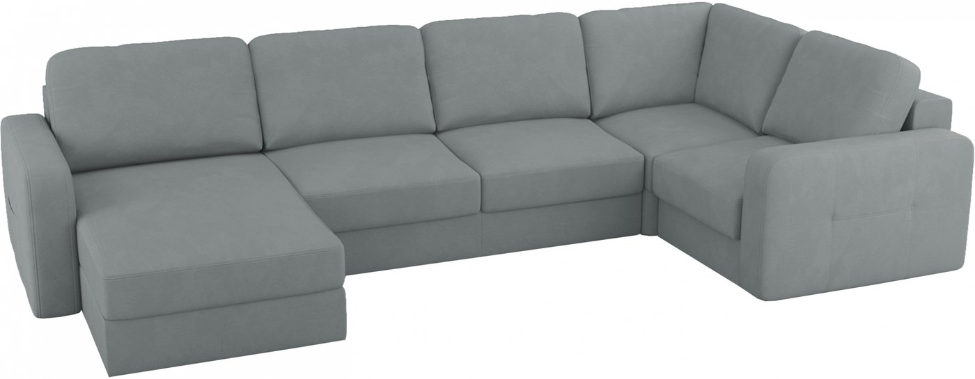 

П-образный диван Mio Tesoro Aurora компл.3 левый (Velutto 12 серый)