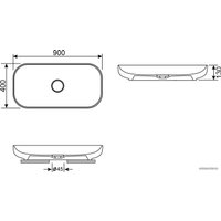 Умывальник Wellsee Croquis 150310001, 2 в 1