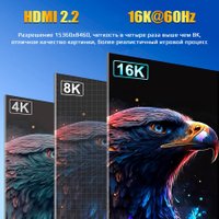 Кабель USBTOP Ultra Pro 16K v2.2 HDMI - HDMI (2 м, серый)