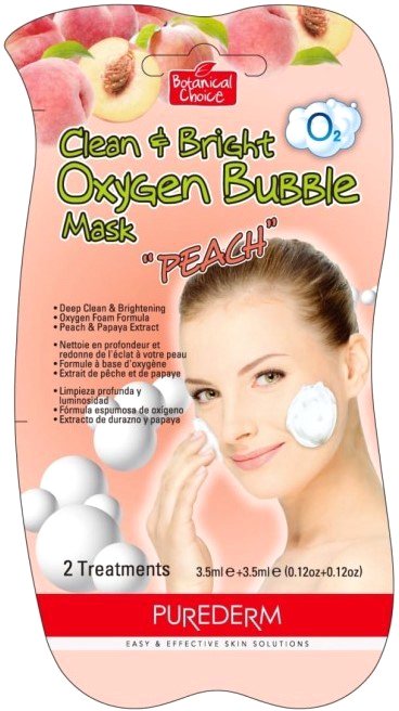 

Purederm Маска для лица кремовая Clean & Bright Oxygen Bubble Mask Peach (3.5 мл)