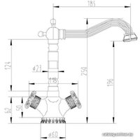 Смеситель ZorG A 3005K-BR (бронзовый)