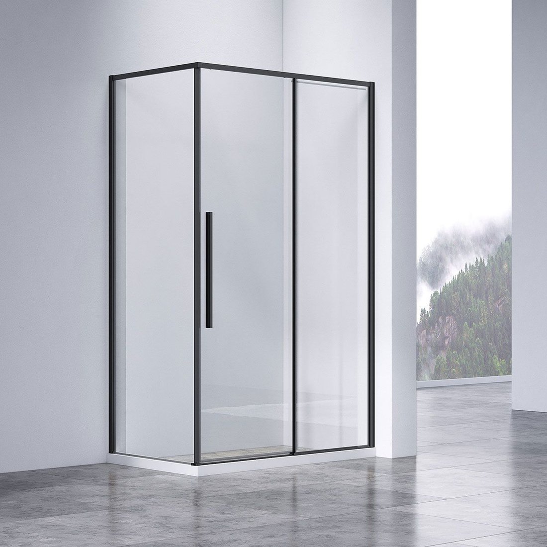 Душевой уголок Vincea Slim-N VSR-4SN8011CLB