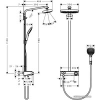 Душевая система  Hansgrohe Raindance Select E 300 2jet Showerpipe [27126000]