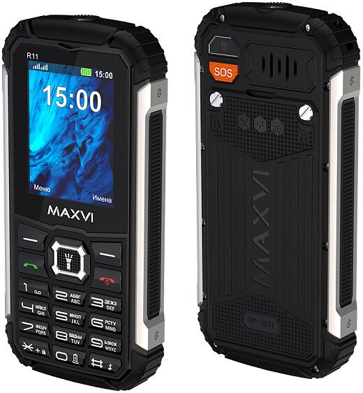 

Кнопочный телефон Maxvi R11 (черный)