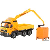 Автомобиль с краном Полесье Volvo автомобиль-кран с манипулятором + конструктор 30 эл. 8800