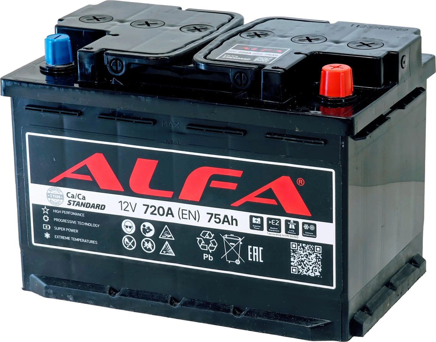 

Автомобильный аккумулятор ALFA Standard 75 R+ (75 А·ч)