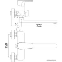 Смеситель Gross Aqua Evo 7121297C-35L(F)