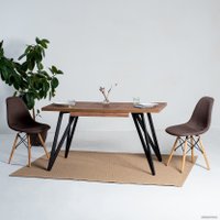 Кухонный стол Millwood Женева 3 Л раздвижной 110-150x70x76 (дуб таб. Craft-мет. черн.)