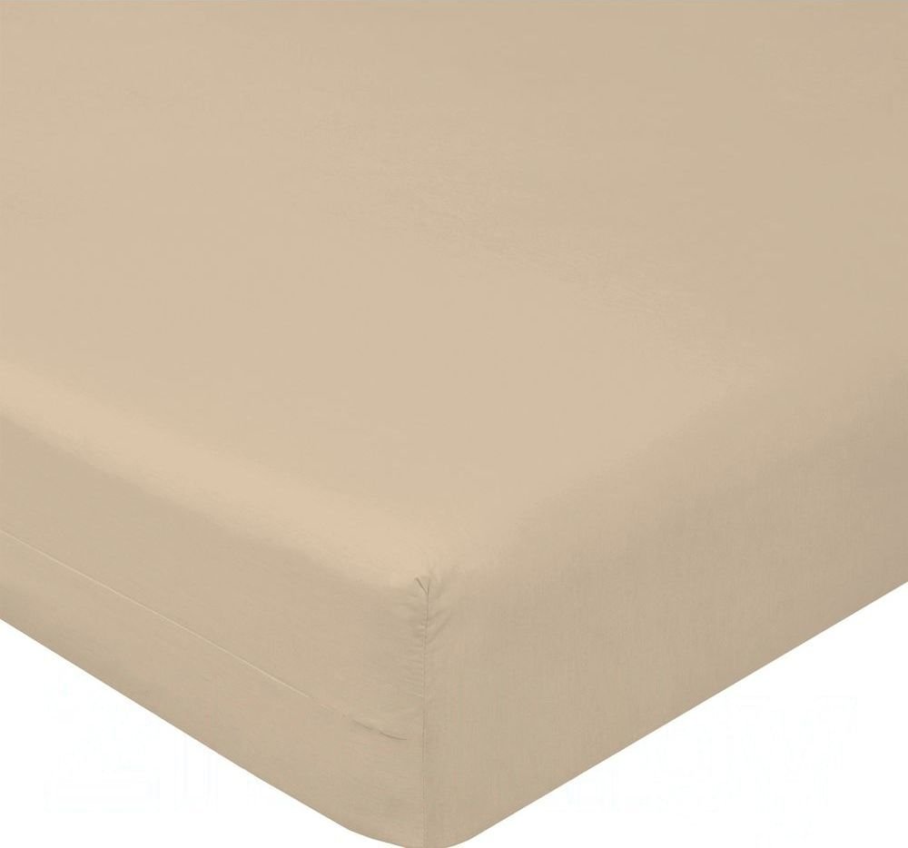 

Постельное белье Luxsonia Поплин на резинке 160x200 Мр0040-5 (бежевый)