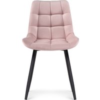 Стул Notta Челси (велюр розовый/черный)