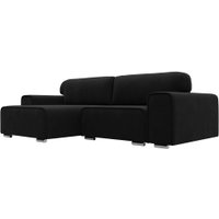 Угловой диван Лига диванов Лига-029 левый 121918L (микровельвет черный)