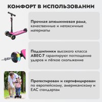 Трехколесный самокат Besrey BR-K402S (розовый)