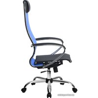 Офисное кресло Metta SU-1-BK Комплект 4, Ch ов/сеч (резиновые ролики, васильковый)