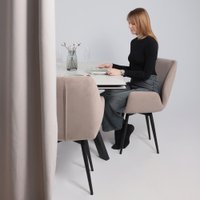 Кухонный стол Аврора Монако New 1600/2240x900 (камень белый Greys White/черный матовый)