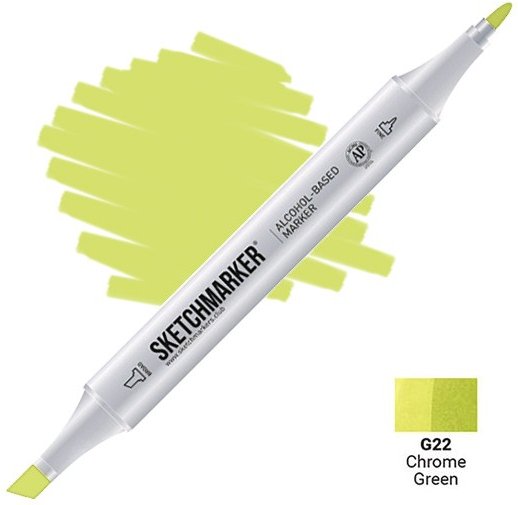 

Маркер художественный Sketchmarker Двусторонний G22 SM-G22 (зеленый хром)