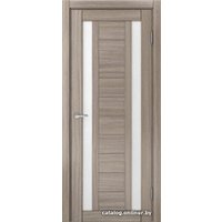 Межкомнатная дверь MDF-Techno Dominica 400 50x200 (дуб дымчатый, стекло лакобель белый)