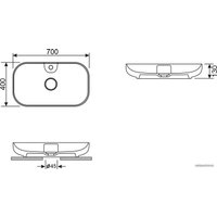 Умывальник Wellsee Croquis 2.0 150402001, 2 в 1