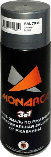 

Грунт-эмаль Monarca По ржавчине 3 в 1 RAL 7035 0.52 л (светло-серый)