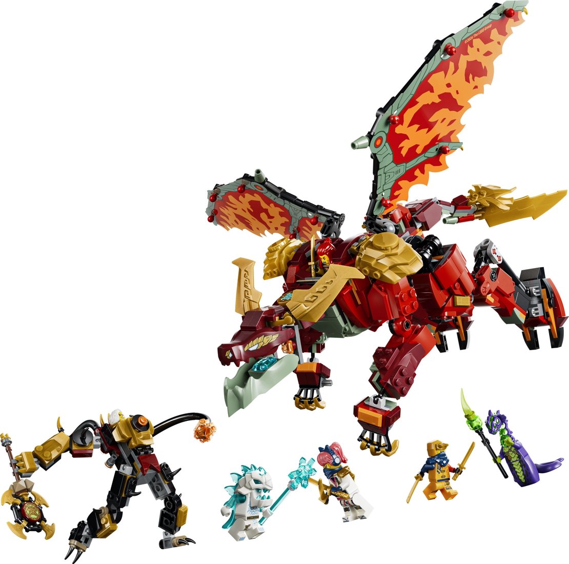 Конструктор LEGO Ninjago 71868 Трансформирующийся драконий робот Уайлдфайр