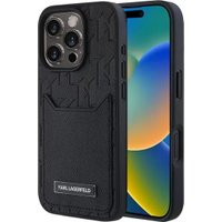 Чехол для телефона Lagerfeld Cardslot PU Grained Monogram with Pocket для iPhone 16 Pro Max KLHCP16XPGKHPRPK