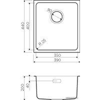 Кухонная мойка Omoikiri Tadzava 39-U/I-GM 4993079 (вороненая сталь)