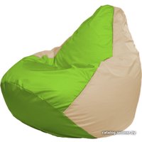 Кресло-мешок Flagman Груша Макси Г2.1-162 (бежевый/салатовый)