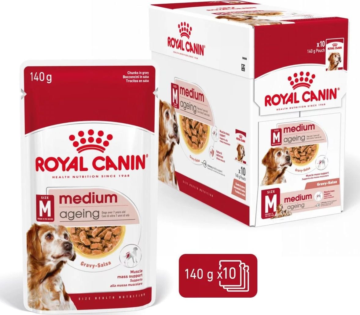 Консервированный корм для собак Royal Canin Medium Ageing Canine (в соусе) 10x140 г