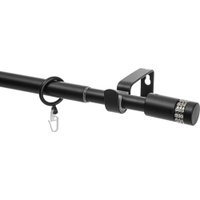 Карниз для штор Sundays Home Имидж Раздвижной 16/19мм 1-рядный (черный матовый, 1.6-3м)