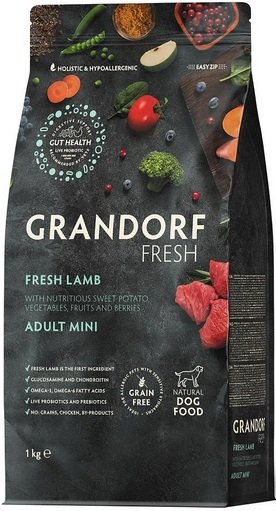 

Сухой корм для собак Grandorf Fresh Adult Mini (с ягненком и бататом) 1 кг