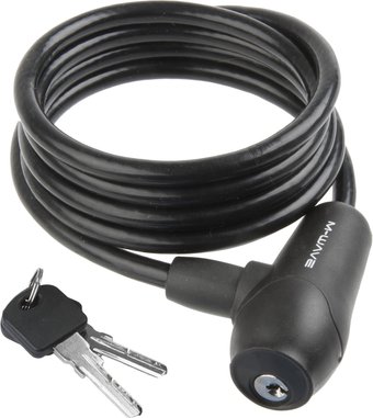 Тросовый велосипедный замок M-Wave S 8.15 S (черный)