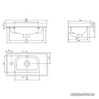 Умывальник CeraStyle Frame mini VB015F32L00