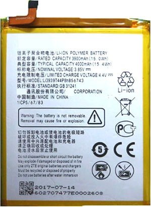 

Аккумулятор для телефона Копия ZTE LI3939T44P8H856743