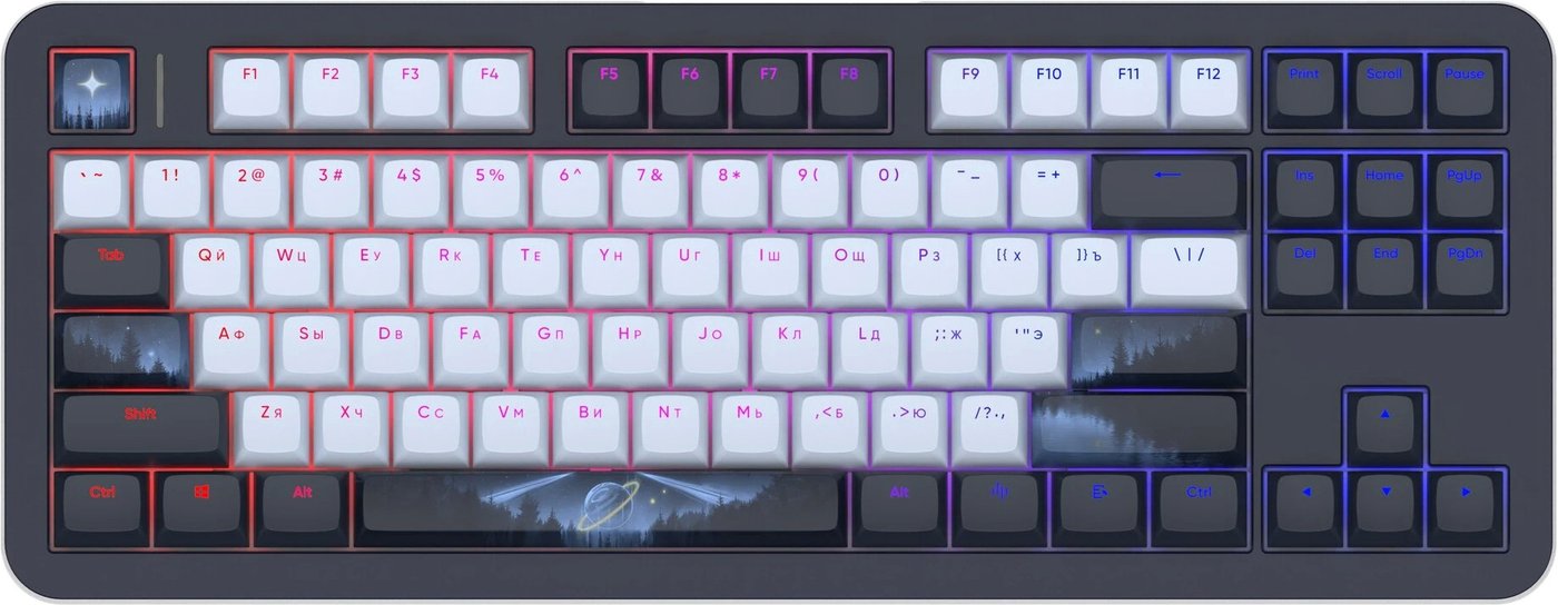 Клавиатура Red Square Alumix TKL Classic Serenity (черный, g3ms Aquamarine)