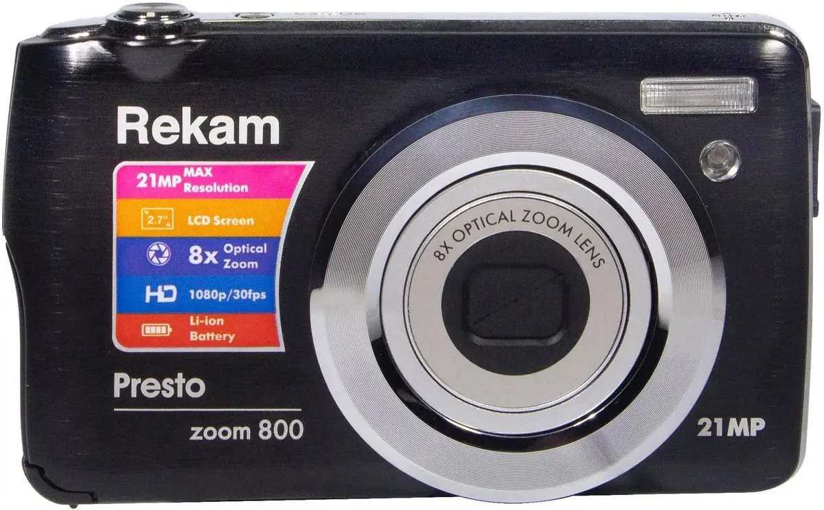 

Фотоаппарат Rekam Presto zoom 800 (черный)
