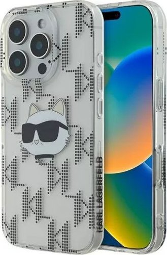 Чехол для телефона Lagerfeld PC/TPU Monogram NFT Choupette Head для iPhone 16 Pro KLHCP16LHKLPCHT