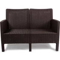 Скамейка ВПМ Ротанг 2-х местный 6199037 (темно-коричневый)