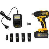 Гайковерт Denzel CIW-IB-300 26501 (с 1-им АКБ, кейс, набор оснастки)