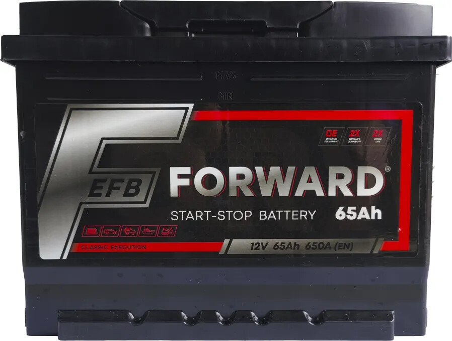 Автомобильный аккумулятор Forward EFB R+ (65 А·ч)