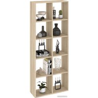 Стеллаж Кортекс-мебель Дельта-10 км.02539 71x175 (дуб сонома)